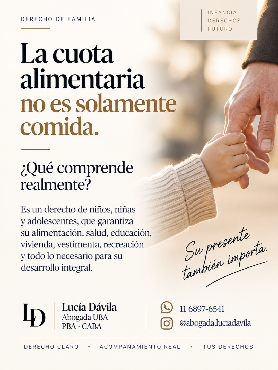 Posteo: La cuota alimentaria no es solamente comida
