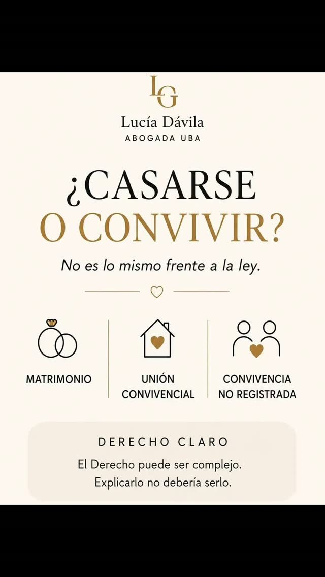 Posteo: ¿Casarse o convivir? No es lo mismo frente a la ley